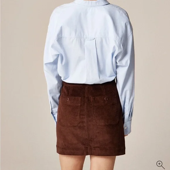 J crew French press Patch-pocket mini skirt in corduroy - Picture 4 of 6